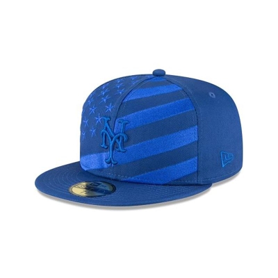 Blue New York Mets Hat - New Era MLB Wave 59FIFTY Fitted Caps USA2197036